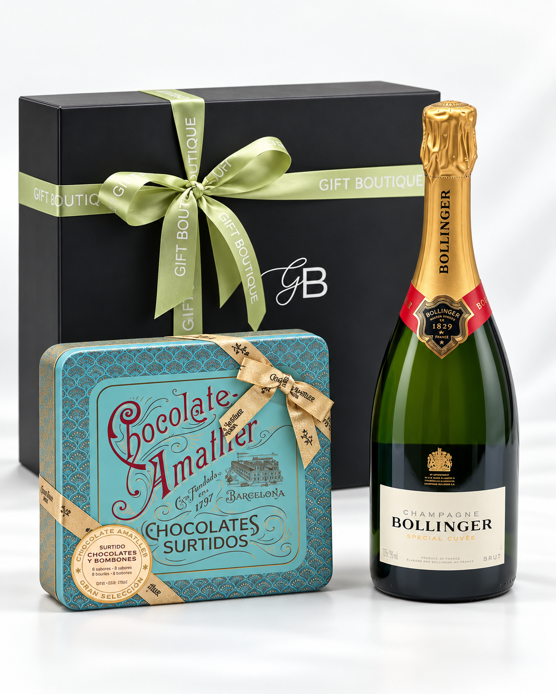 Caja de regalo de celebración Bollinger & Amatller