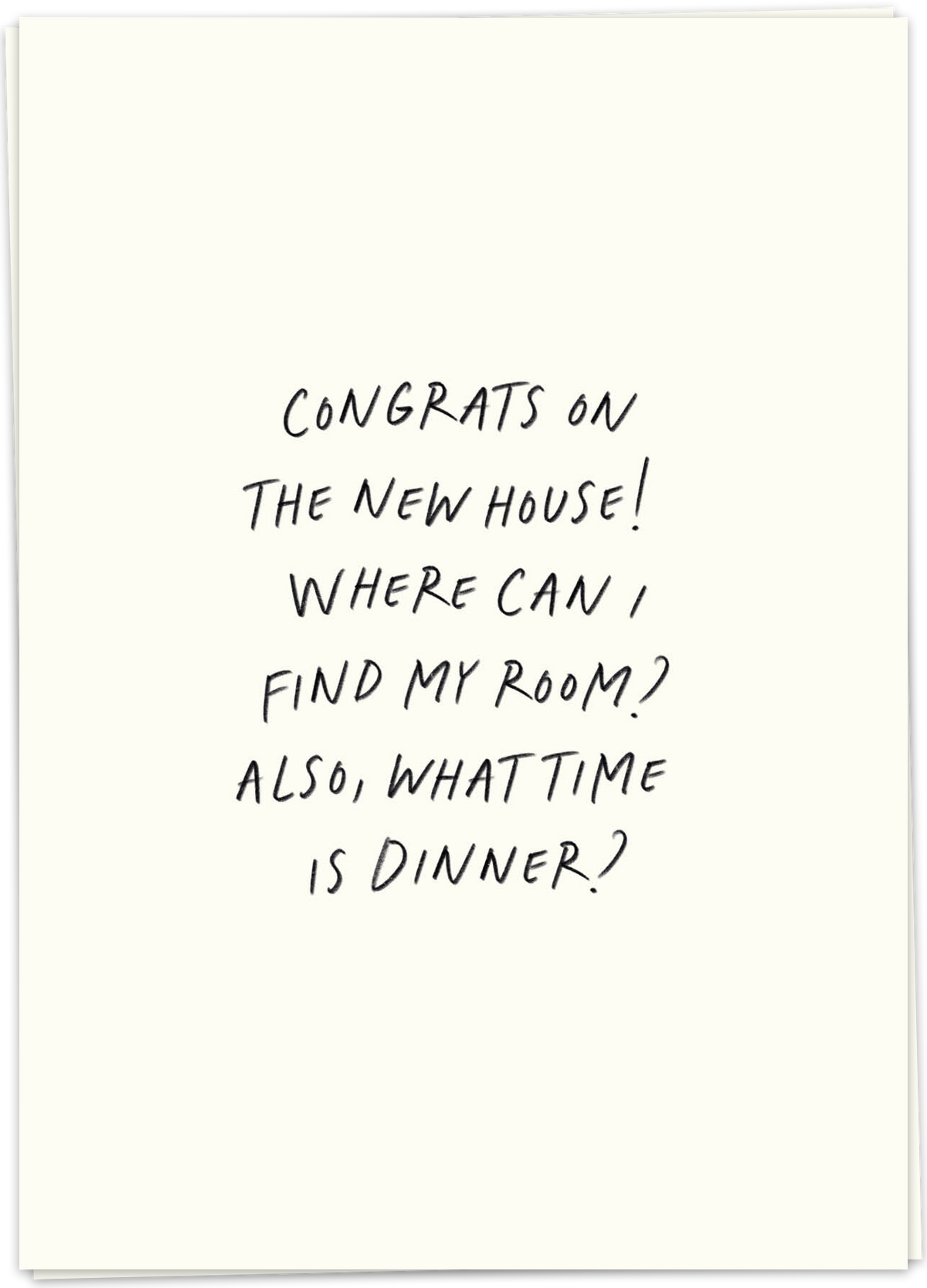 Greeting Card "House Room Dinner"