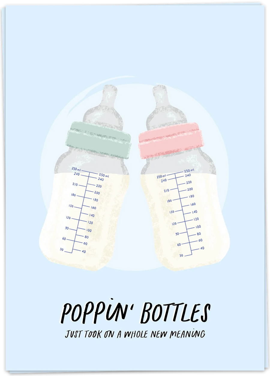 Greeting Card "Poppin Bottles"