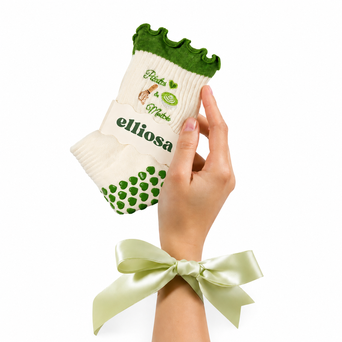 Elliosa Pilates Grip Socks Pilates y Matcha