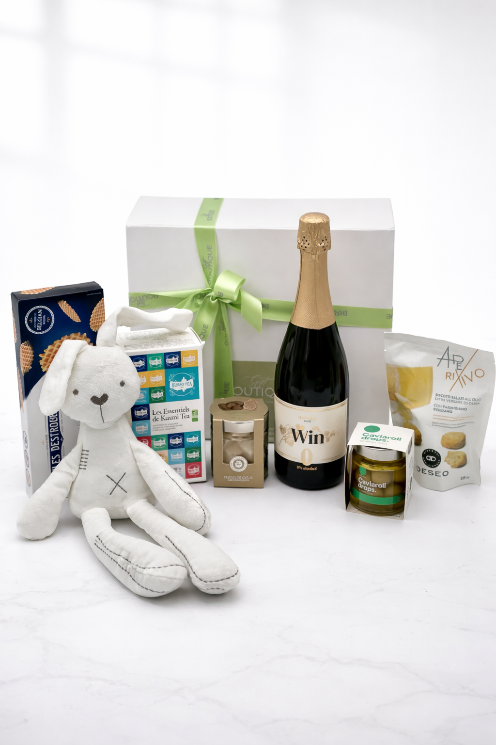 Caja Regalo Recien Nacido "Pequeños Momentos" (Set de Celebración sin Alcohol)