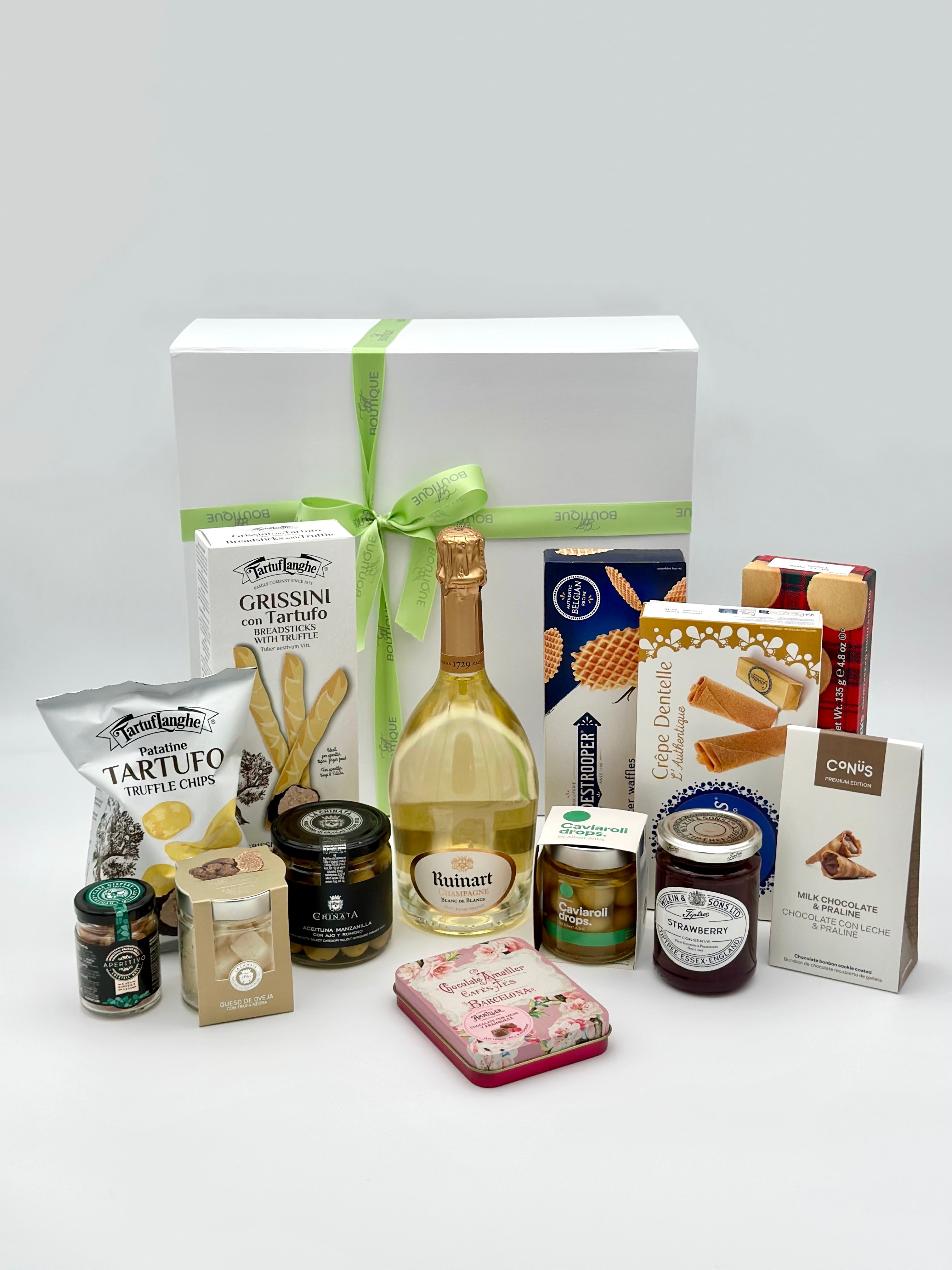 Caja de Regalo Gourmet de Lujo con Champagne Ruinart