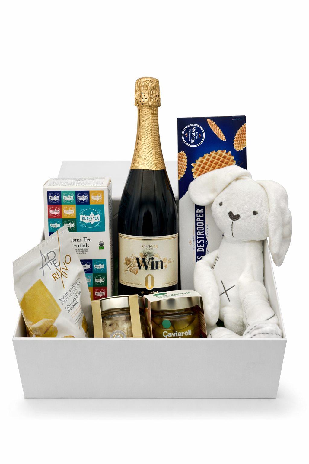 Caja Regalo Recien Nacido "Pequeños Momentos" (Set de Celebración sin Alcohol)